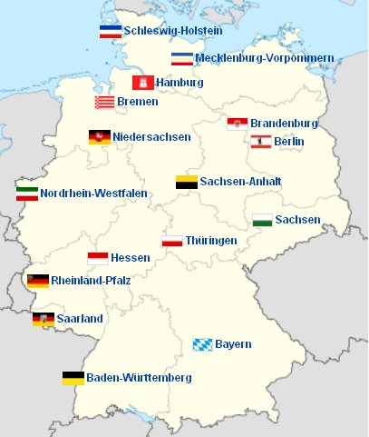 Bawaria mapa niemiec landy Voordat je